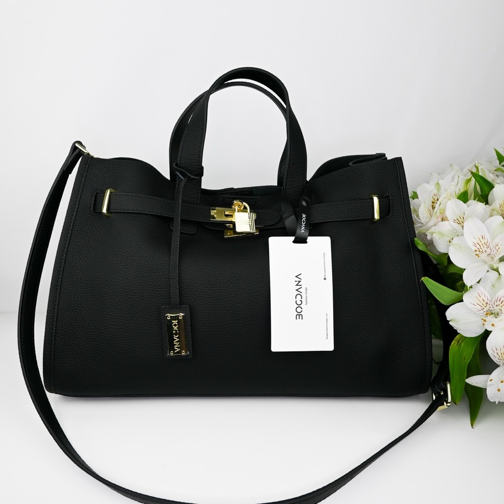 Bogdana Urban Luxe Tote with Gold Hardware & Adjustable Strap